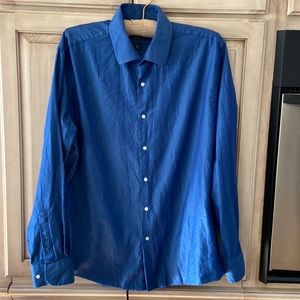 Dockers fitted stretch collar dress Shirt sz L euc